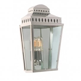 MANSION HOUSE traditional polished nickel exterior garden wall lantern