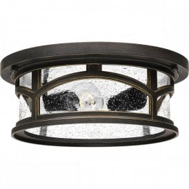 MARBLEHEAD traditional bronze flush mount porch ceiling light for coastal areas