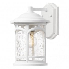 MARBLEHEAD traditional white outdoor wall lantern for coastal areas - small
