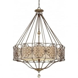 MARCELLA Edwardian style bronze chandelier pendant light