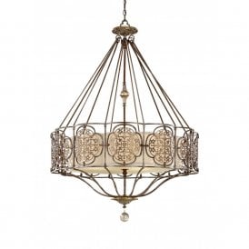 MARCELLA Edwardian style bronze chandelier pendant light