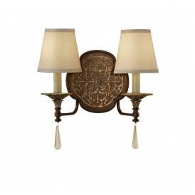 MARCELLA traditional double bronze wall light