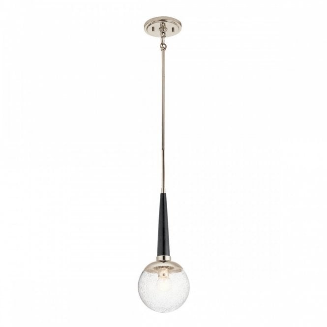 MARILYN 1 Light Pendant | Polished Nickel | Matte Black