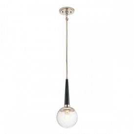 MARILYN 1 Light Pendant | Polished Nickel | Matte Black