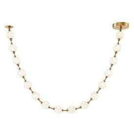 modern LED 16 head pendant light in natural brass