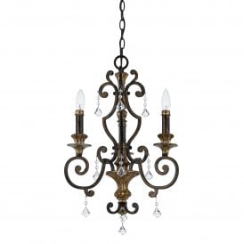 French Heirloom Finish Chandelier For High Ceilings