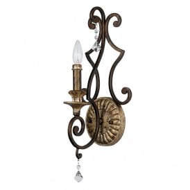 Single Wall Light In French Heirloom Bronze Finish
