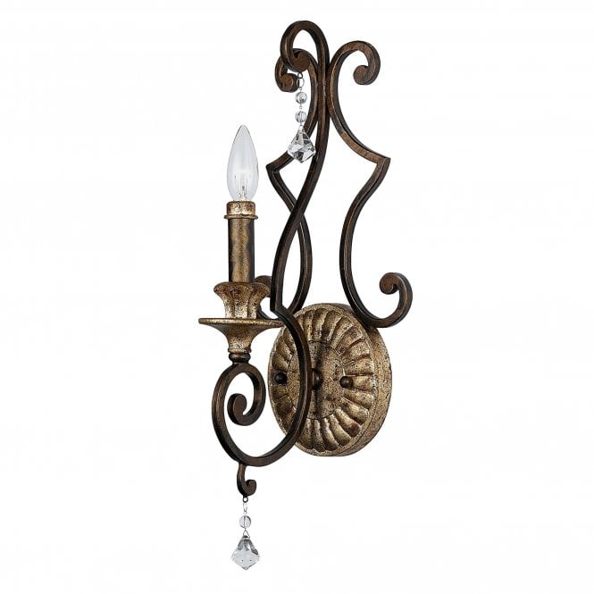 MARQUETTE single wall light in French heirloom bronze finish