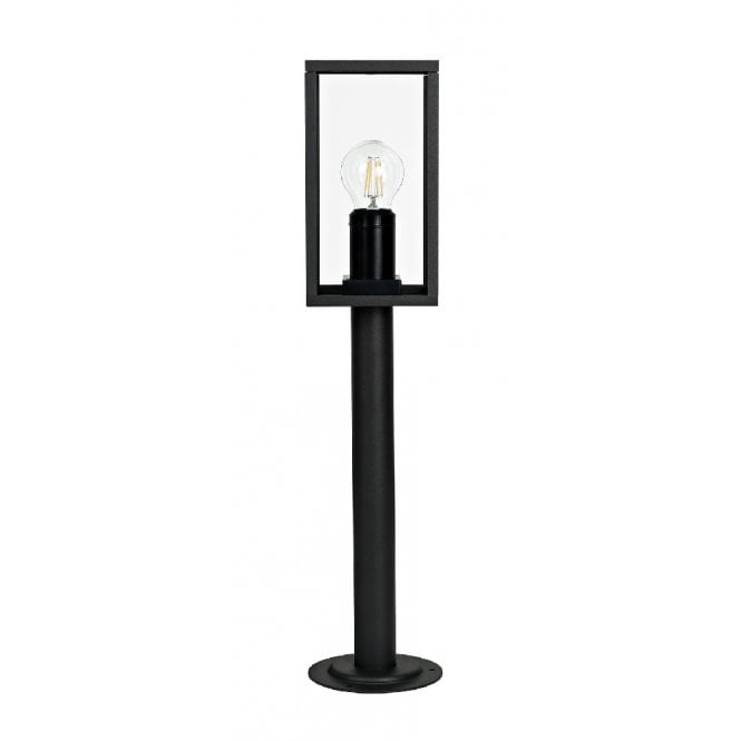 MARTY short exterior post light in graphite black