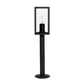 MARTY short exterior post light in graphite black