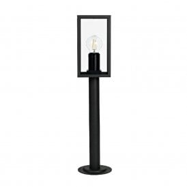 MARTY short exterior post light in graphite black