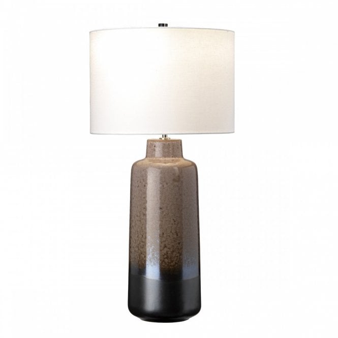 MARYLAND light brown and graphite ceramic table lamp with shade