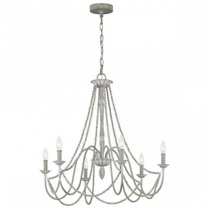 MARYVILLE 6 Light Chandelier | Washed Grey
