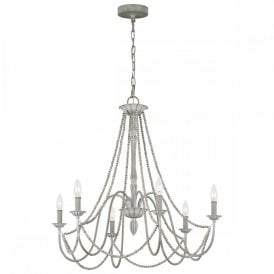MARYVILLE 6 Light Chandelier | Washed Grey