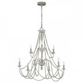 MARYVILLE 9 Light Chandelier | Washed Grey
