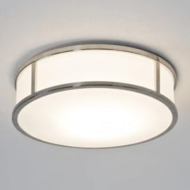 MASHIKO IP44 circular bathroom ceiling light - chrome, medium