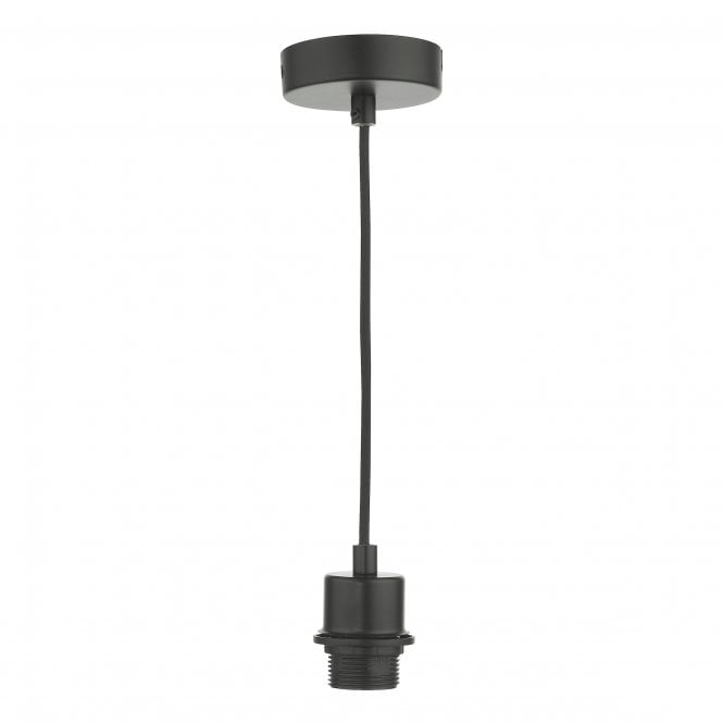 Matt Black E27 Suspension With Black Cable and Rose