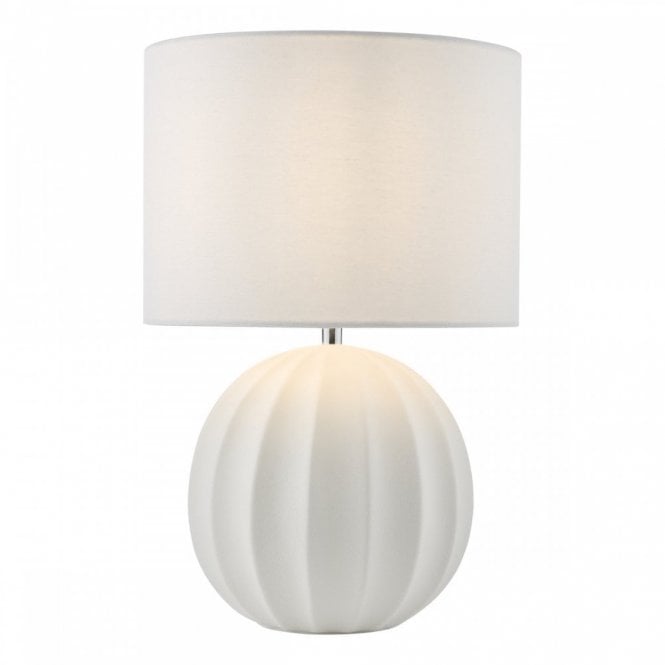 Mavis Cream Ceramic Table Lamp with Shade