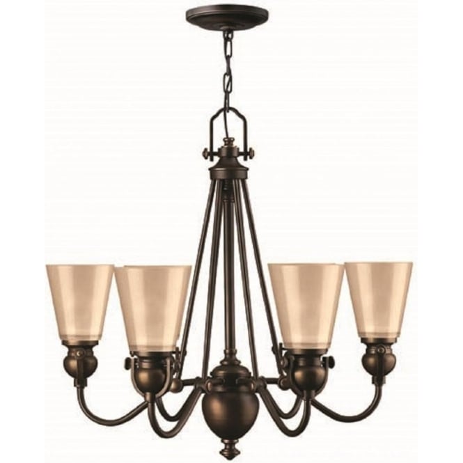 MAYFLOWER traditional 6 light bronze chandelier