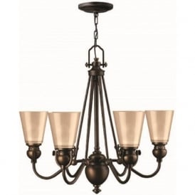 MAYFLOWER traditional 6 light bronze chandelier
