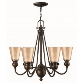 MAYFLOWER traditional 6 light bronze chandelier