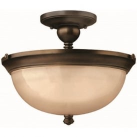 MAYFLOWER traditional bronze uplighter ceiling light for low ceilings