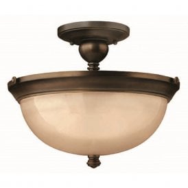 MAYFLOWER traditional bronze uplighter ceiling light for low ceilings