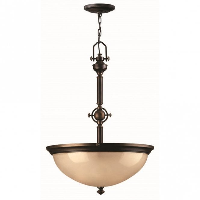 MAYFLOWER traditional bronze uplighter ceiling pendant