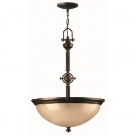MAYFLOWER traditional bronze uplighter ceiling pendant