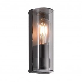 MERLIN IP65 flush fitting outdoor wall light in athracite finish
