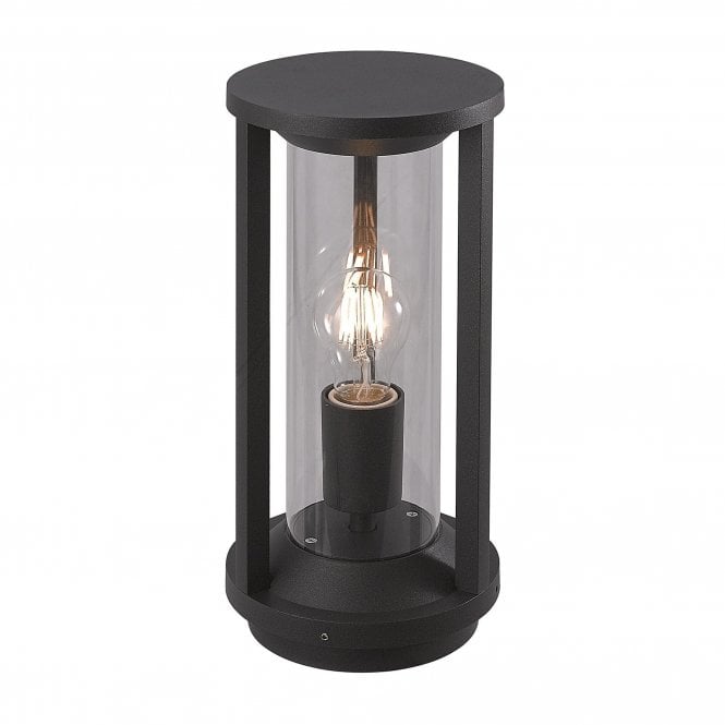 MERLIN IP65 medium exterior post light in athracite finish with clear glass