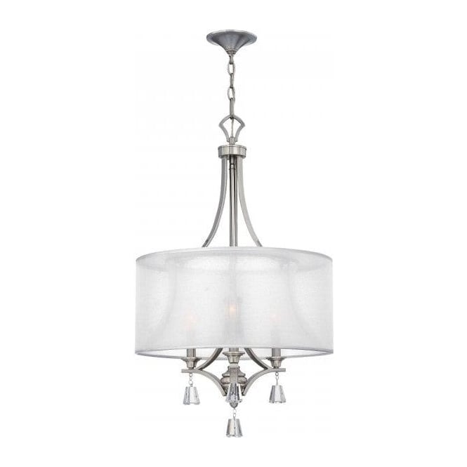 MIME 3 light hanging ceiling pendant with crystal
