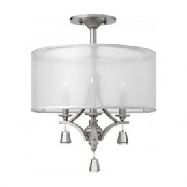 MIME classic style semi-flush fitting ceiling light for low ceilings