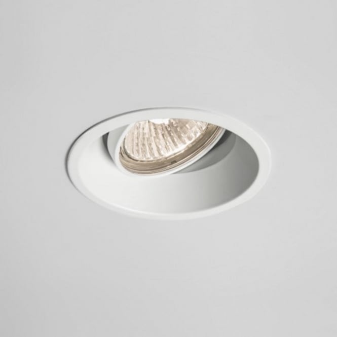 MINIMA white circular recessed downlight or spotlight - adjustable