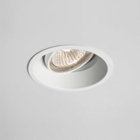 MINIMA white circular recessed downlight or spotlight - adjustable