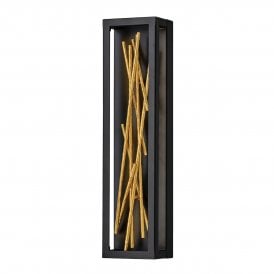 Black and gold integrated LED wall light 