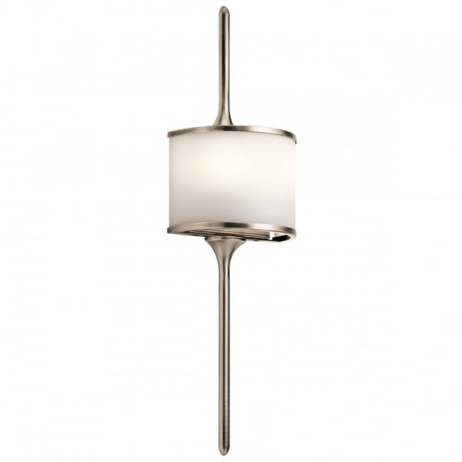 MONA mid-century LED polished chrome wall light with IP44 rating - large