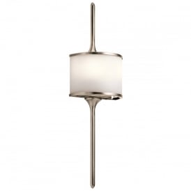 MONA mid-century LED polished chrome wall light with IP44 rating - large
