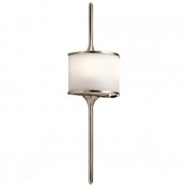 MONA mid-century LED polished chrome wall light with IP44 rating - large