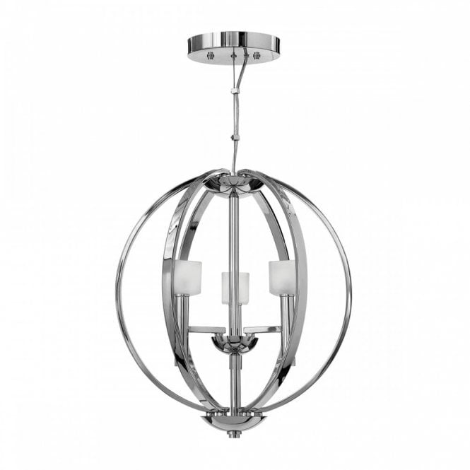 MONDO 3 Light Chandelier | Polished Chrome