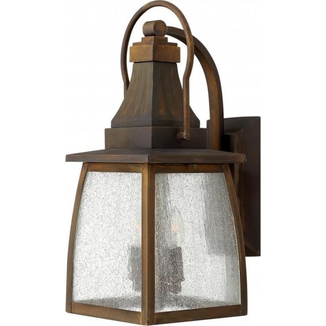 MONTAUK brass outdoor garden wall lantern - medium