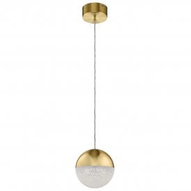 Champagne gold single pendant with crystal 