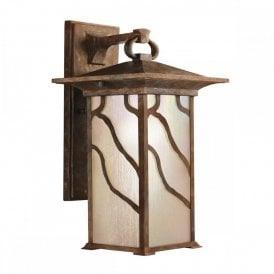 MORRIS Large Outdoor Wall Lantern | Distressed Copper
