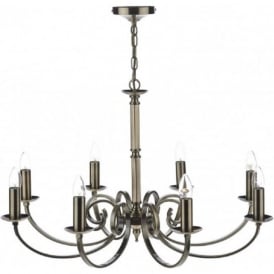 MURRAY traditional antique brass chandelier with 8 candle lights