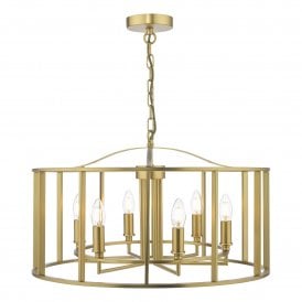MYKA 6 Light Pendant Light | Brushed Bronze