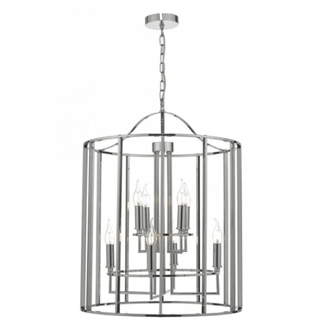 Myka Polished Chrome Lantern