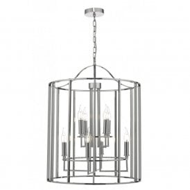 Myka Polished Chrome Lantern