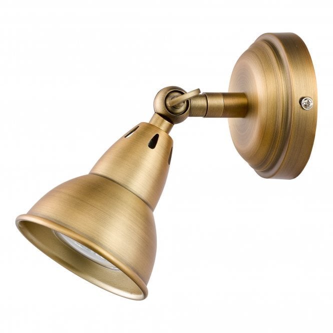 Nathaniel Single Spotlight Aged Brass