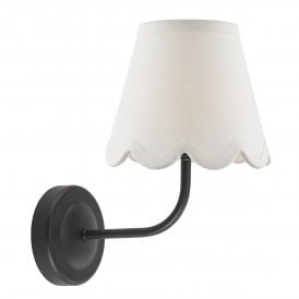 non wired rechargeable wall light bracket in a matt black finish