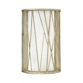 NEST modern flush fitting wall light in silver leaf finish